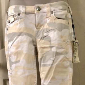 Nwt true religion camo jeans/leggings sz 27 nwt